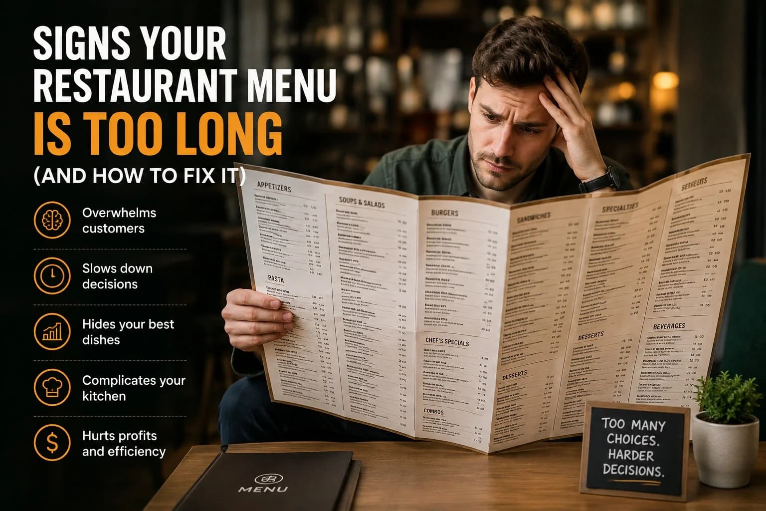 Signs Your Restaurant Menu Is Too Long (And How to Fix It)